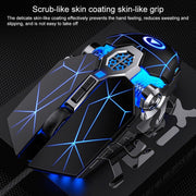 YINDIAO 3200DPI 4-modes Adjustable 7-keys RGB Light Wired Gaming Mechanical Mouse, Style: Silent Version(Black)