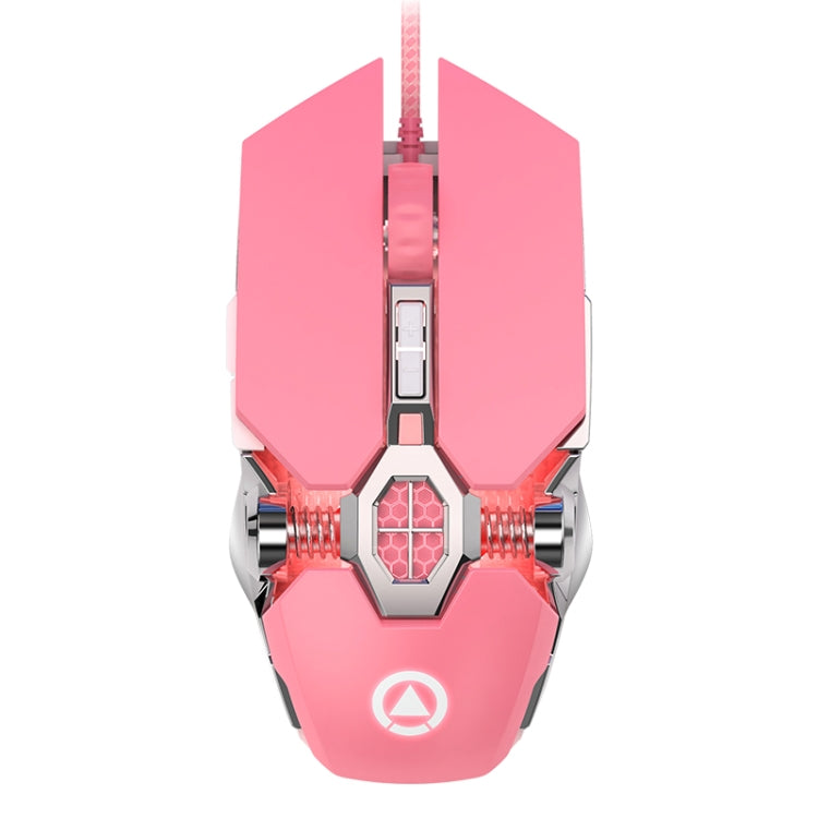 YINDIAO 3200DPI 4-modes Adjustable 7-keys RGB Light Wired Gaming Mechanical Mouse, Style: Audio Version (Pink) - Wired Mice by YINDIAO | Online Shopping South Africa | PMC Jewellery | Buy Now Pay Later Mobicred