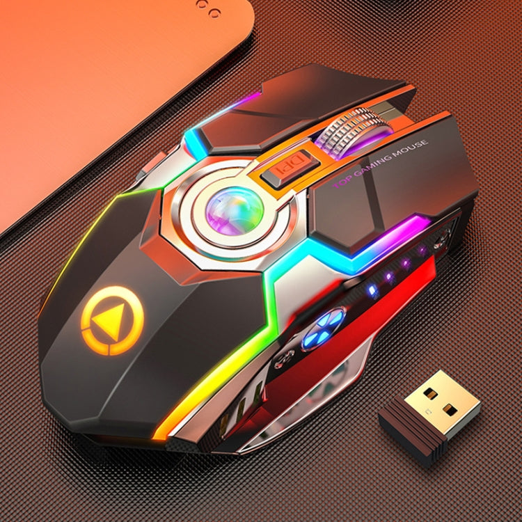 YINDIAO A5 2.4GHz 1600DPI 3-modes Adjustable Rechargeable RGB Light Wireless Silent Gaming Mouse (Black) - free shipping - PMC Jewellery - Order now!