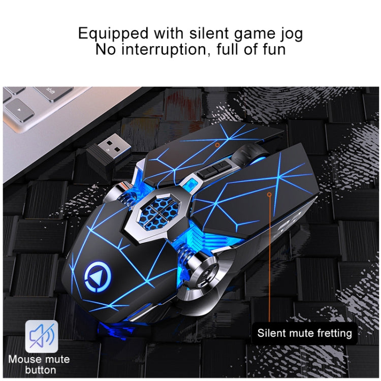 YINDIAO A7 2.4GHz 1600DPI 3-modes Adjustable 7-keys Rechargeable RGB Light Wireless Silent Gaming Mouse (White) - free shipping - PMC Jewellery - Order now!