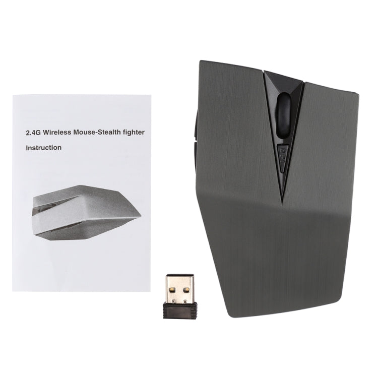 2.4GHz USB Receiver Adjustable 1200 DPI Wireless Optical Mouse for Computer PC Laptop (Grey)