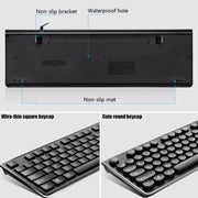 ZGB S500 Square Key USB Wired Computer Keyboard(White)