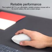 Logitech M172 1000DPI 2.4GHz Wireless Mouse (White)