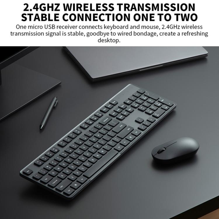 Original Xiaomi 2.4GHz Wireless Keyboard + Mouse Set 2 for Notebook Desktop Laptop(Milk Tea White) - free shipping - PMC Jewellery - Order now!