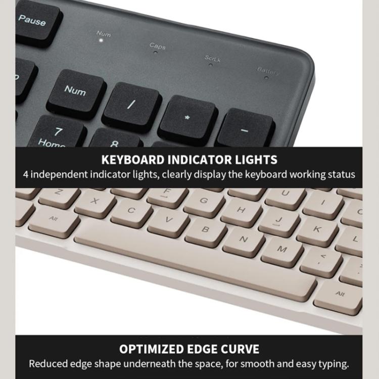 Original Xiaomi 2.4GHz Wireless Keyboard + Mouse Set 2 for Notebook Desktop Laptop(Milk Tea White) - free shipping - PMC Jewellery - Order now!