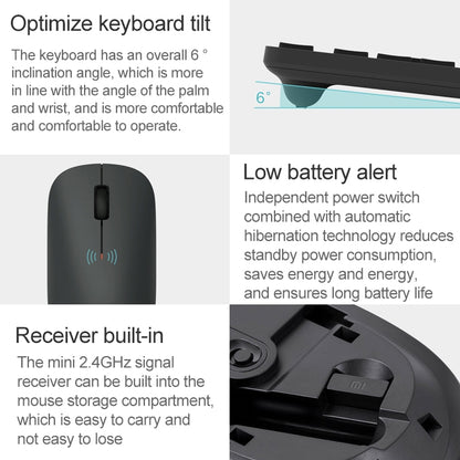 Original Xiaomi 2.4GHz Wireless Keyboard + Mouse Set 2 for Notebook Desktop Laptop(Black) - free shipping - PMC Jewellery - Order now!