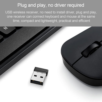 Original Xiaomi 2.4GHz Wireless Keyboard + Mouse Set 2 for Notebook Desktop Laptop(Black) - free shipping - PMC Jewellery - Order now!
