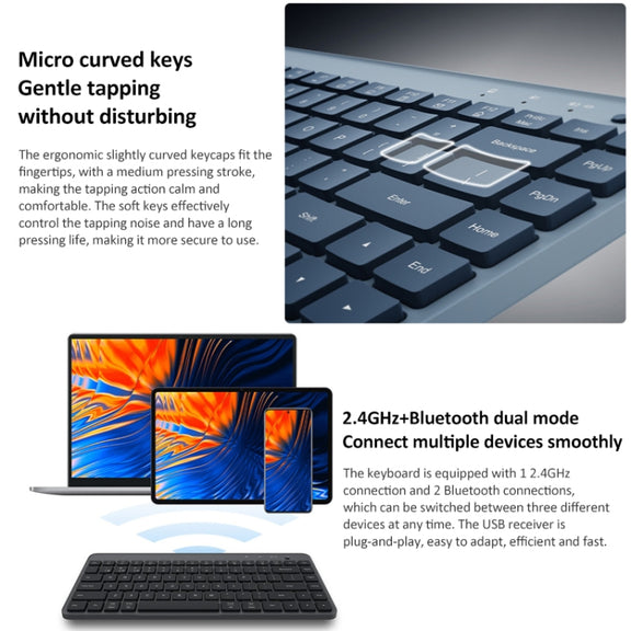 Original Xiaomi XMBXJP01YM 85 Keys Portable Dual-mode Keyboard (Beige White)