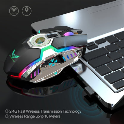 ZERODATE T30 2.4GHz 2400DPI Three-speed Adjustable RGB Backlight Wireless Optical Mouse(Grey) - free shipping - PMC Jewellery - Order now!