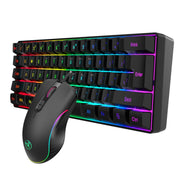 HXSJ V700B+A867 Wired RGB Backlit Keyboard and Mouse Set