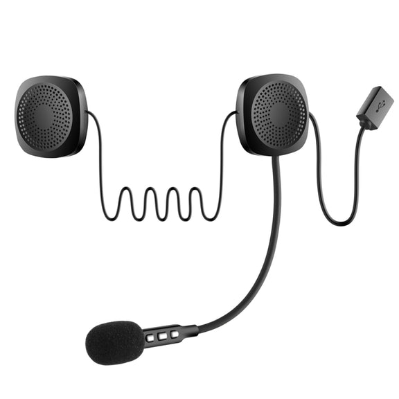T2 Bluetooth V5.0 Helmet Headset 5V for Motorcycle Driving with Anti-interference Microphone