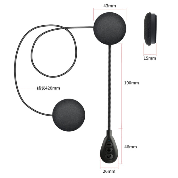 T6 Motorcycle Helmet Bluetooth V5.0 Headset