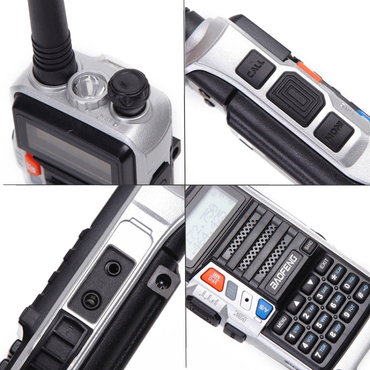 Baofeng BF-UV5R Plus S9 FM Interphone Handheld Walkie Talkie, US Plug (Silver) - free shipping - PMC Jewellery - Order now!