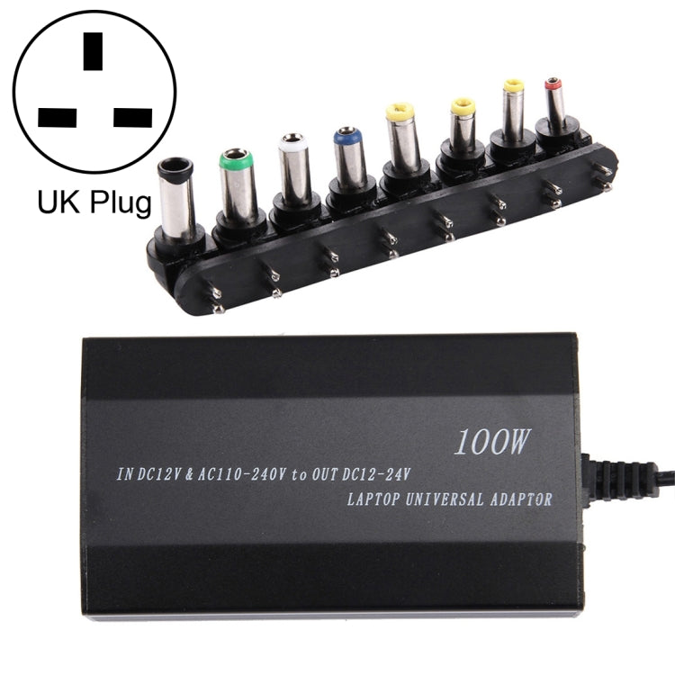 Laptop Notebook Power 100W Universal Charger with Car Charger & AC Power Adapter & 8 Power Adapters & 1 USB Port for Samsung, Sony, Asus, Acer, IBM, HP, DELL, UK Plug - Universal Power Adapter by PMC TechLife | Online Shopping South Africa | PMC TechLife | Buy Now Pay Later Mobicred