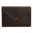 Universal Genuine Leather Business Laptop Tablet Bag, For 12 inch and Below Macbook, Samsung, Lenovo, Sony, DELL Alienware, CHUWI, ASUS, HP(Coffee) - 12.1 inch by PMC TechLife | Online Shopping South Africa | PMC TechLife | Buy Now Pay Later Mobicred