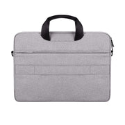 DJ08 Oxford Cloth Water-resistant Wear-resistant Laptop Bag for 15.4 inch Laptops, with Concealed Handle & Luggage Tie Rod & Adjustable Shoulder Strap (Grey)