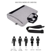 DJ08 Oxford Cloth Water-resistant Wear-resistant Laptop Bag for 15.6 inch Laptops, with Concealed Handle & Luggage Tie Rod & Adjustable Shoulder Strap (Black)