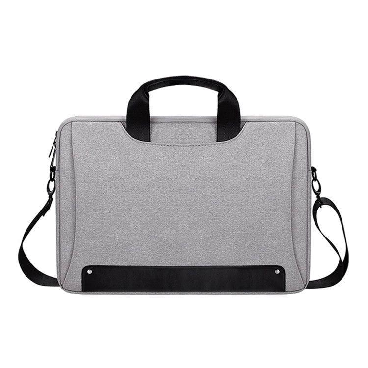 DJ08 Oxford Cloth Water-resistant Wear-resistant Laptop Bag for 15.6 inch Laptops, with Concealed Handle & Luggage Tie Rod & Adjustable Shoulder Strap (Grey)