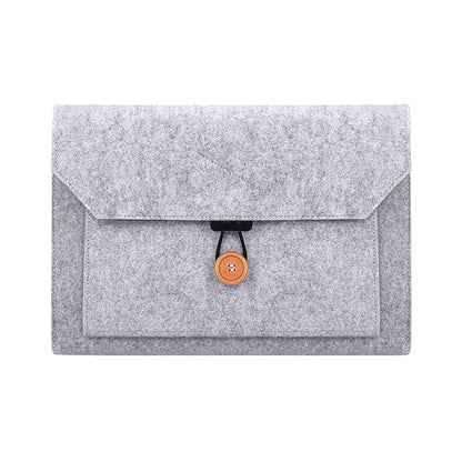 ND06 Multi-purpose Felt Button Laptop Inner Bag for 12.5 inch Laptop(Grey) - Other by PMC Jewellery | Online Shopping South Africa | PMC Jewellery | Buy Now Pay Later Mobicred