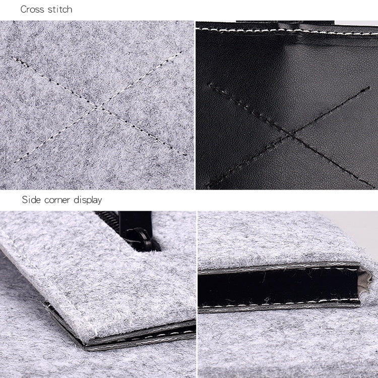 ND06 Multi-purpose Felt Button Laptop Inner Bag for 12.5 inch Laptop(Grey) - Other by PMC Jewellery | Online Shopping South Africa | PMC Jewellery | Buy Now Pay Later Mobicred