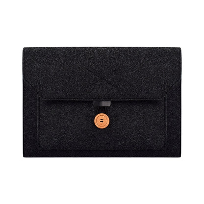 ND06 Multi-purpose Felt Button Laptop Inner Bag for 13.3 inch Laptop(Black) - 13.3 inch by PMC Jewellery | Online Shopping South Africa | PMC Jewellery | Buy Now Pay Later Mobicred