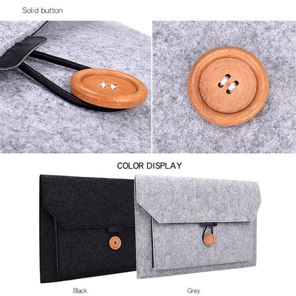 ND06 Multi-purpose Felt Button Laptop Inner Bag for 13.3 inch Laptop(Black) - 13.3 inch by PMC Jewellery | Online Shopping South Africa | PMC Jewellery | Buy Now Pay Later Mobicred