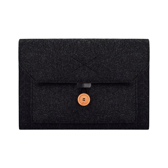 ND06 Multi-purpose Felt Button Laptop Inner Bag for 13.3 inch Laptop(Black)