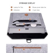 ND06 Multi-purpose Felt Button Laptop Inner Bag for 13.3 inch Laptop(Black)