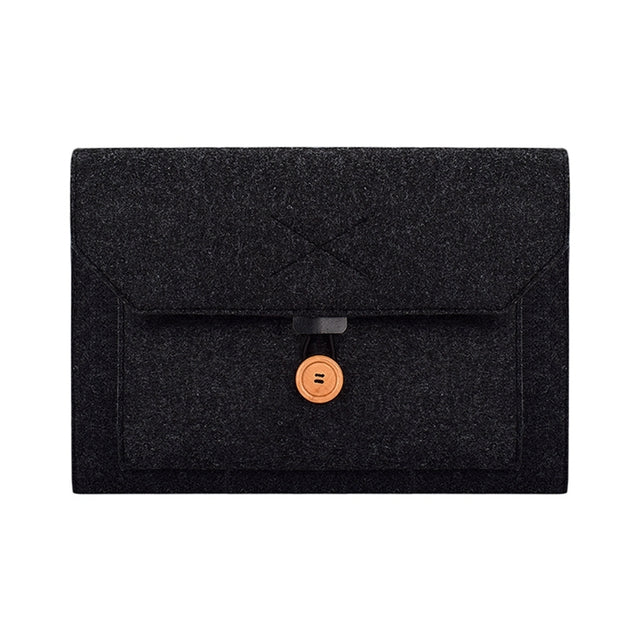 ND06 Multi-purpose Felt Button Laptop Inner Bag for 13.3 inch Laptop(Black)
