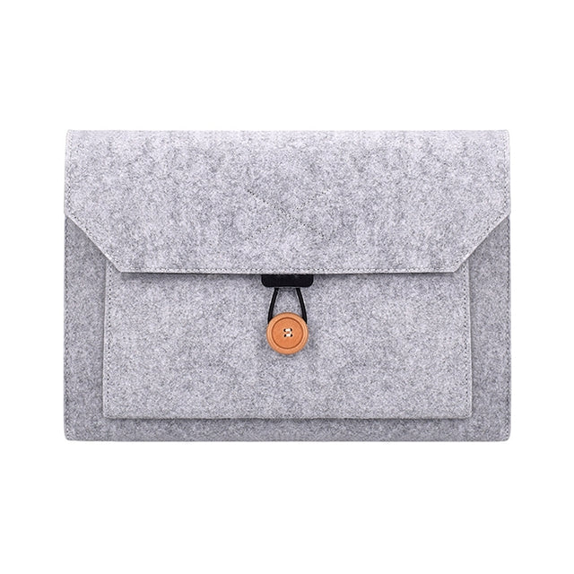 ND06 Multi-purpose Felt Button Laptop Inner Bag for 13.3 inch Laptop(Grey)