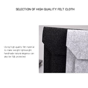 ND06 Multi-purpose Felt Button Laptop Inner Bag for 13.3 inch Laptop(Grey)