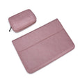 PU01S PU Leather Horizontal Invisible Magnetic Buckle Laptop Inner Bag for 15.4 inch laptops, with Small Bag (Pink) - 15 inch by PMC TechLife | Online Shopping South Africa | PMC TechLife | Buy Now Pay Later Mobicred