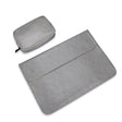 PU01S PU Leather Horizontal Invisible Magnetic Buckle Laptop Inner Bag for 15.4 inch laptops, with Small Bag (Grey) - 15 inch by PMC TechLife | Online Shopping South Africa | PMC TechLife | Buy Now Pay Later Mobicred