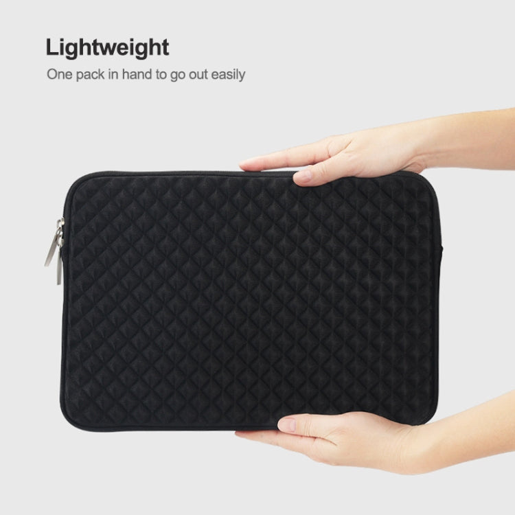 Diamond Texture Laptop Liner Bag, Size: 13.3 inch (Black)