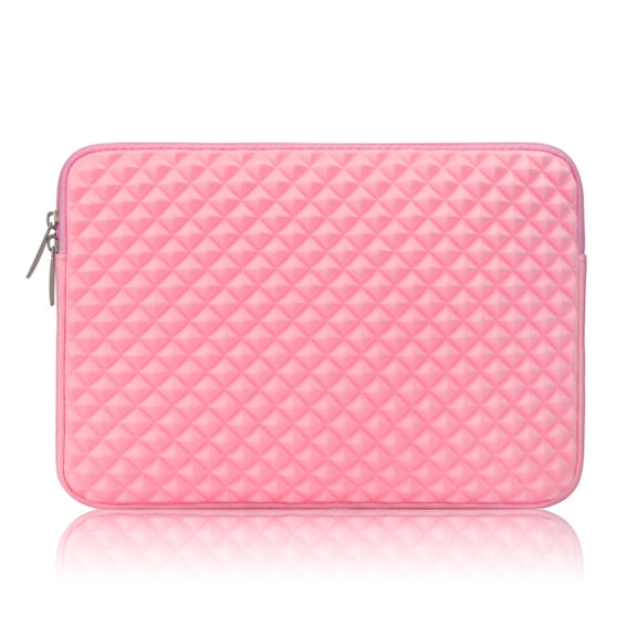 Diamond Texture Laptop Liner Bag, Size: 14-15.4 inch (Pink)