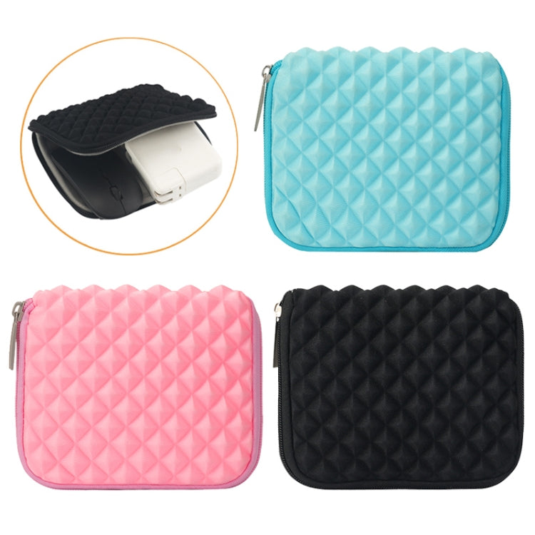 Diamond Texture Laptop Power Bag, Size: 16 x 13 x 1.5cm (Mint Green) - free shipping - PMC TechLife - Order now!