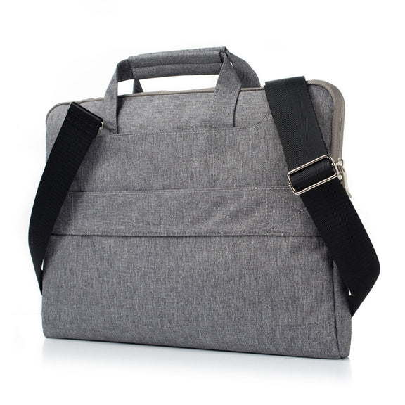 Portable One Shoulder Handheld Zipper Laptop Bag, For 11.6 inch and Below Macbook, Samsung, Lenovo, Sony, DELL Alienware, CHUWI, ASUS, HP (Grey)