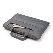 Portable One Shoulder Handheld Zipper Laptop Bag, For 11.6 inch and Below Macbook, Samsung, Lenovo, Sony, DELL Alienware, CHUWI, ASUS, HP (Grey)