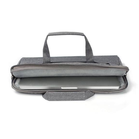Portable One Shoulder Handheld Zipper Laptop Bag, For 11.6 inch and Below Macbook, Samsung, Lenovo, Sony, DELL Alienware, CHUWI, ASUS, HP (Grey)