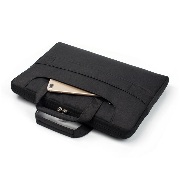 Portable One Shoulder Handheld Zipper Laptop Bag, For 13.3 inch and Below Macbook, Samsung, Lenovo, Sony, DELL Alienware, CHUWI, ASUS, HP (Black) - 13.3 inch by PMC TechLife | Online Shopping South Africa | PMC TechLife | Buy Now Pay Later Mobicred