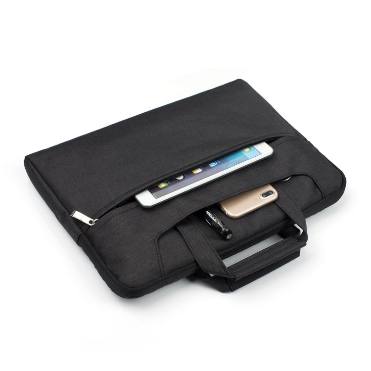 Portable One Shoulder Handheld Zipper Laptop Bag, For 13.3 inch and Below Macbook, Samsung, Lenovo, Sony, DELL Alienware, CHUWI, ASUS, HP (Black) - 13.3 inch by PMC TechLife | Online Shopping South Africa | PMC TechLife | Buy Now Pay Later Mobicred