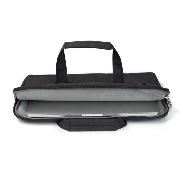 Portable One Shoulder Handheld Zipper Laptop Bag, For 13.3 inch and Below Macbook, Samsung, Lenovo, Sony, DELL Alienware, CHUWI, ASUS, HP (Black) - 13.3 inch by PMC TechLife | Online Shopping South Africa | PMC TechLife | Buy Now Pay Later Mobicred