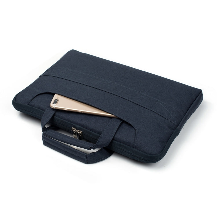 Portable One Shoulder Handheld Zipper Laptop Bag, For 13.3 inch and Below Macbook, Samsung, Lenovo, Sony, DELL Alienware, CHUWI, ASUS, HP (Dark Blue) - 13.3 inch by PMC TechLife | Online Shopping South Africa | PMC TechLife | Buy Now Pay Later Mobicred
