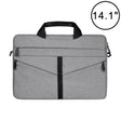 14.1 inch Breathable Wear-resistant Fashion Business Shoulder Handheld Zipper Laptop Bag with Shoulder Strap (Light Grey) - 14.1 inch by PMC TechLife | Online Shopping South Africa | PMC TechLife | Buy Now Pay Later Mobicred