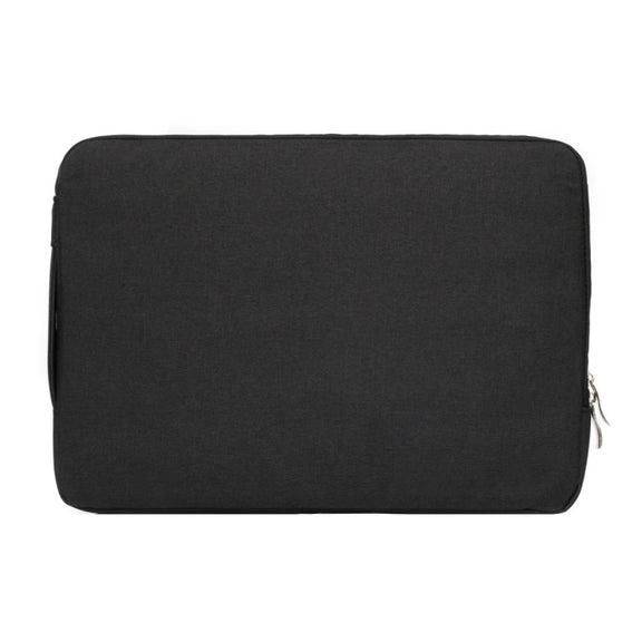 13.3 inch Universal Fashion Soft Laptop Denim Bags Portable Zipper Notebook Laptop Case Pouch for MacBook Air / Pro, Lenovo and other Laptops, Size: 35.5x26.5x2cm(Black)
