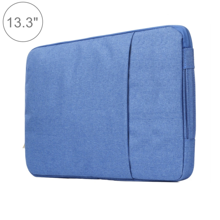 13.3 inch Universal Fashion Soft Laptop Denim Bags Portable Zipper Notebook Laptop Case Pouch for MacBook Air / Pro, Lenovo and other Laptops, Size: 35.5x26.5x2cm (Blue) - 13.3 inch by PMC TechLife | Online Shopping South Africa | PMC TechLife | Buy Now Pay Later Mobicred