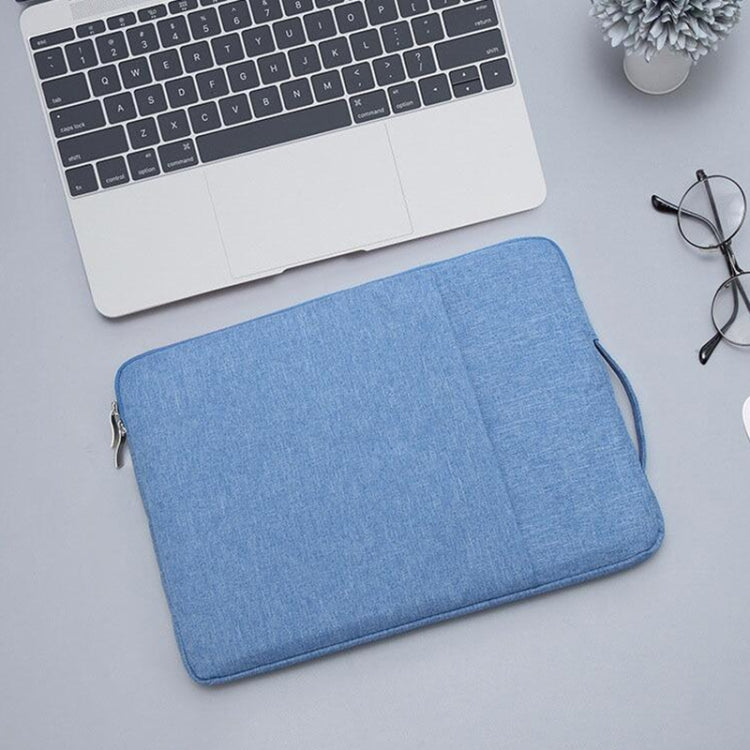 13.3 inch Universal Fashion Soft Laptop Denim Bags Portable Zipper Notebook Laptop Case Pouch for MacBook Air / Pro, Lenovo and other Laptops, Size: 35.5x26.5x2cm (Blue) - 13.3 inch by PMC Jewellery | Online Shopping South Africa | PMC Jewellery | Buy Now Pay Later Mobicred
