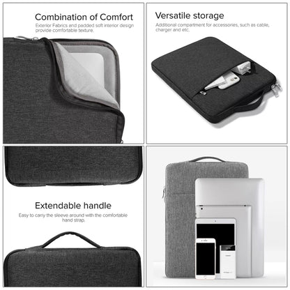 13.3 inch Universal Fashion Soft Laptop Denim Bags Portable Zipper Notebook Laptop Case Pouch for MacBook Air / Pro, Lenovo and other Laptops, Size: 35.5x26.5x2cm (Blue) - 13.3 inch by PMC Jewellery | Online Shopping South Africa | PMC Jewellery | Buy Now Pay Later Mobicred