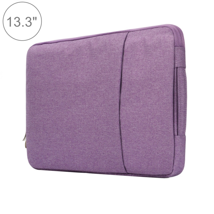 13.3 inch Universal Fashion Soft Laptop Denim Bags Portable Zipper Notebook Laptop Case Pouch for MacBook Air / Pro, Lenovo and other Laptops, Size: 35.5x26.5x2cm (Purple) - 13.3 inch by PMC TechLife | Online Shopping South Africa | PMC TechLife | Buy Now Pay Later Mobicred