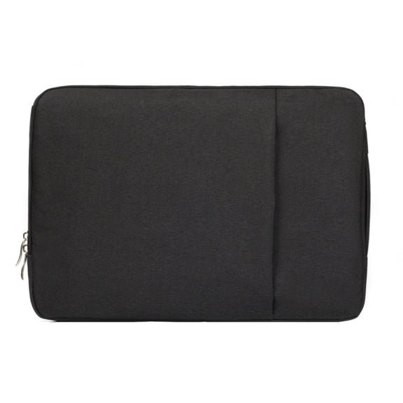 15.4 inch Universal Fashion Soft Laptop Denim Bags Portable Zipper Notebook Laptop Case Pouch for MacBook Air / Pro, Lenovo and other Laptops, Size: 39.2x28.5x2cm(Black)